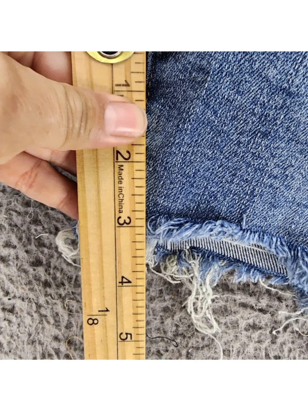 Judy Blue Shorts Womens Large Blue Stretch Denim Jean Cutoff Jorts *Read*